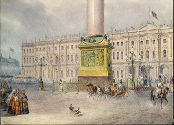 Place du Palais à Saint-Pétersbourg, années 1830